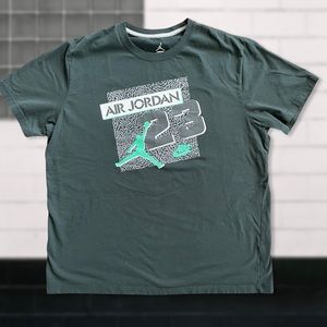 Jordan Elephant Print Graphic Tee Green